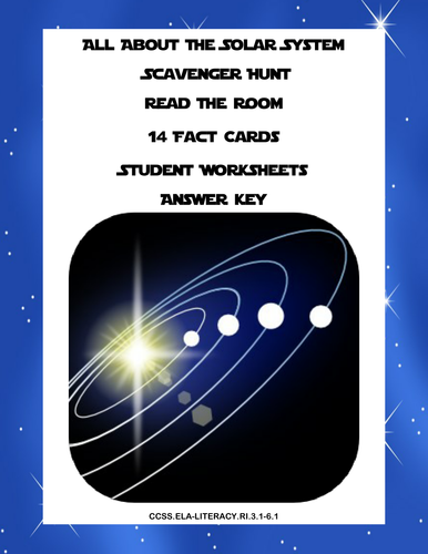 Solar System Scavenger Hunt Read The Room Grades 3 6 By