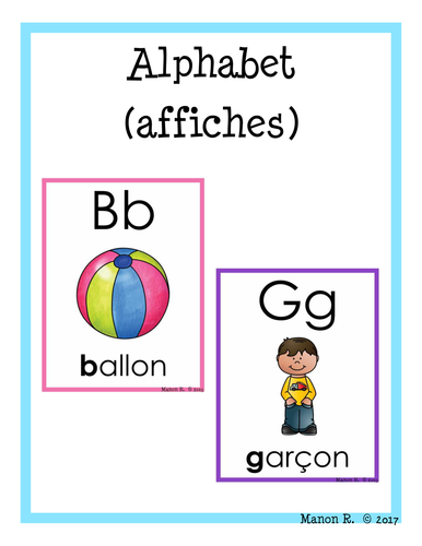 Affiches alphabet