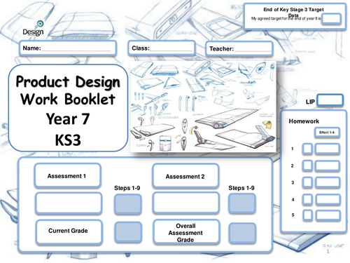 Product Design Booklet with STEPS for year 7