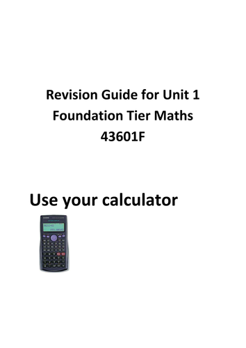 Maths GCSE foundation revision guide/ workbook unit 1