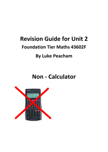 GCSE Maths foundation revision guide/ workbook unit 2