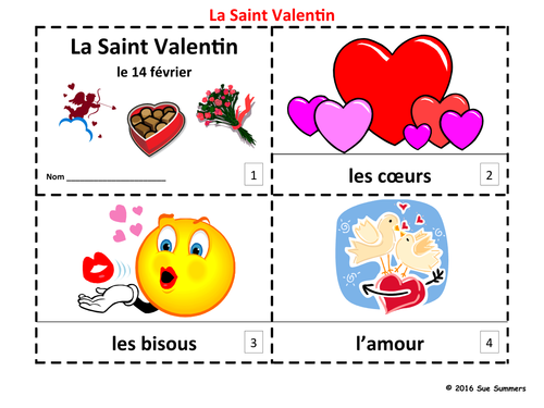 French Valentine's Day 2 Emergent Reader Booklets