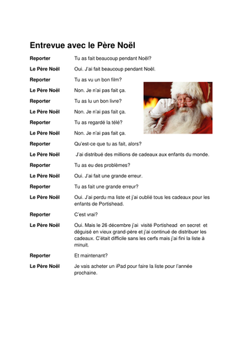 Entrevue avec le Père Noël