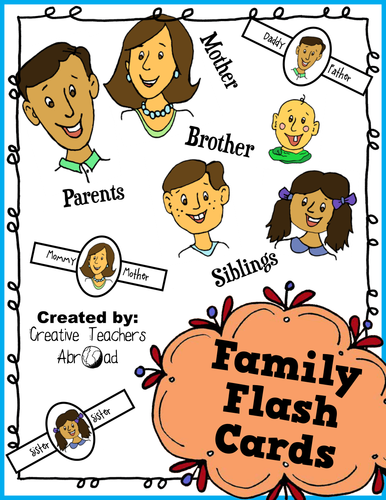 My Family Flash Cards - Printable