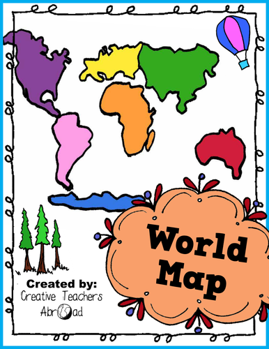 World Map Activity - Printable