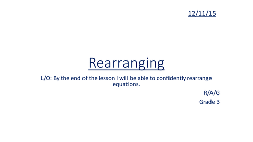 Rearranging Expressions