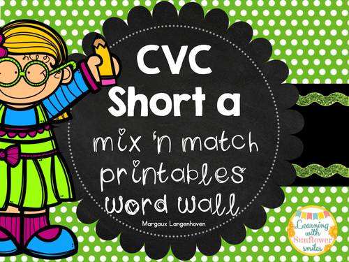 CVC Short A Flip Booklet and Worksheets