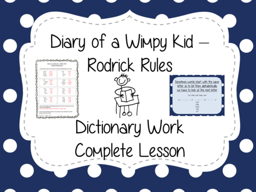  Dictionary Work – Diary of a Wimpy Kid