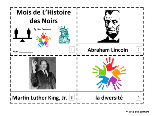 French Black History Month 2 Emergent Reader Booklets 