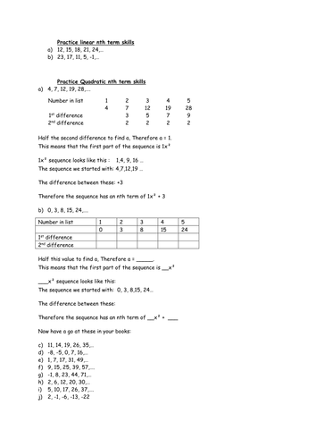 nth Term PowerPoint Lesson - KS3 KS4 by MrBartonMaths - Teaching ...