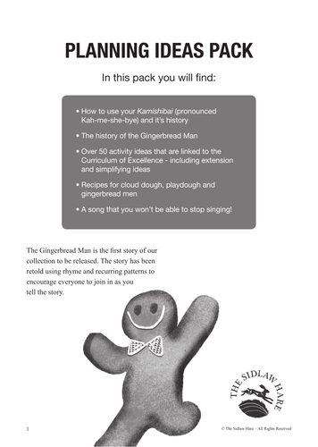 Curriculum of Excellence Planning Ideas Pack for The Gingerbread Man