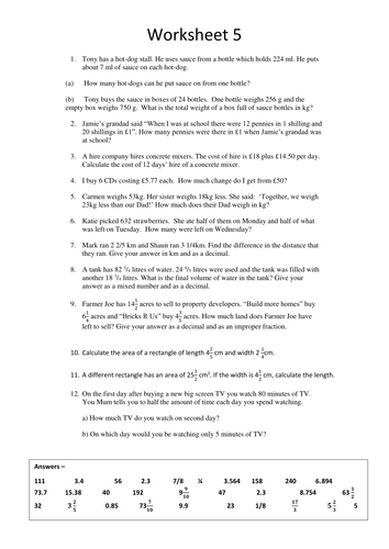 Revision -  worded in context functional questions mix - hard 