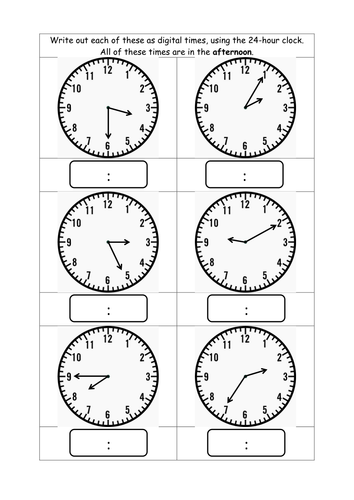 convert analogue and digital times teaching resources
