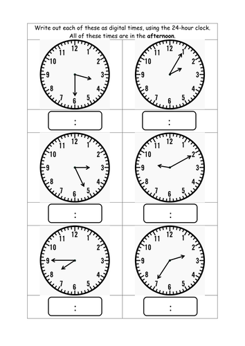 Convert Analogue And Digital Times Teaching Resources