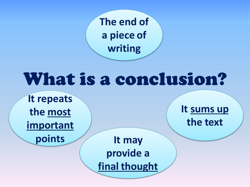 what is the conclusion in the text brainly