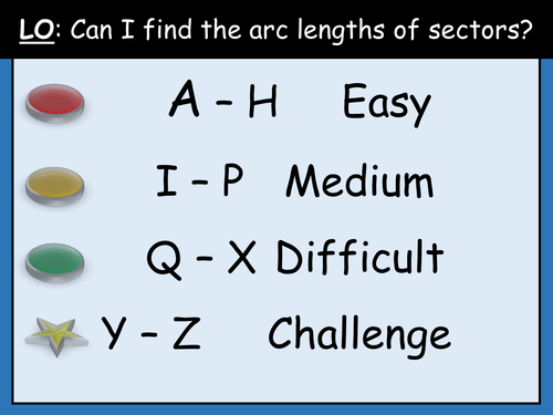 Area and Arc Length of Sectors - Simple