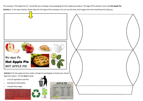 Apple pie packaging- net