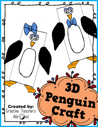   3D Penguin Classroom Craft