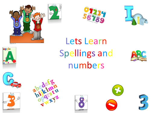 basic spelling and numeracy interactive presentation