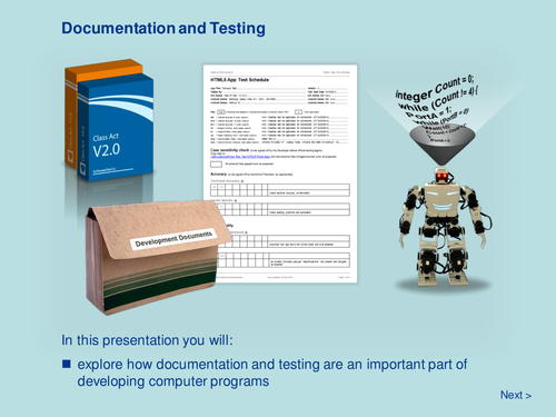 computer-science-documentation-and-testing-teaching-resources