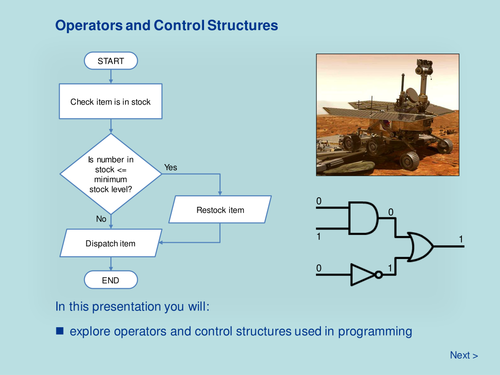 Computer Science - Operators and Control Structures