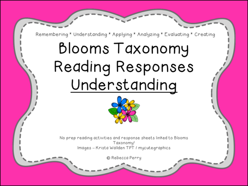 Blooms Taxonomy Reading Responses – 12 NO PREP activities for understanding! Guided Reading!