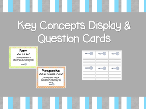 Key Concepts - IB PYP - Display Posters & Question Cards