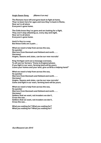 Anglo Saxon Song