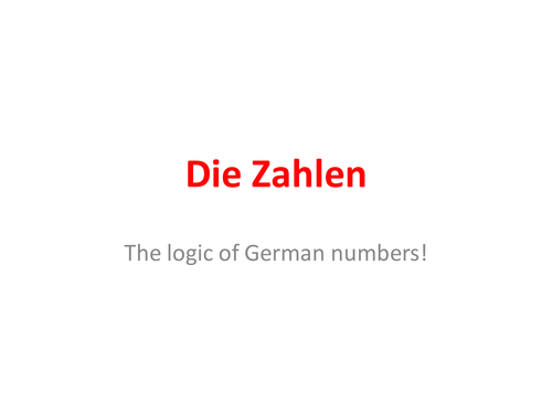 German numbers above 20