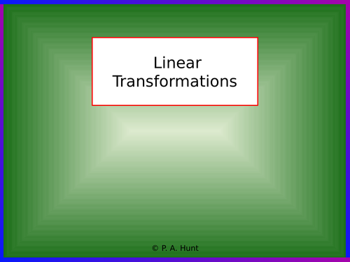 Matrices and Linear Transformations (A-Level Further Maths)