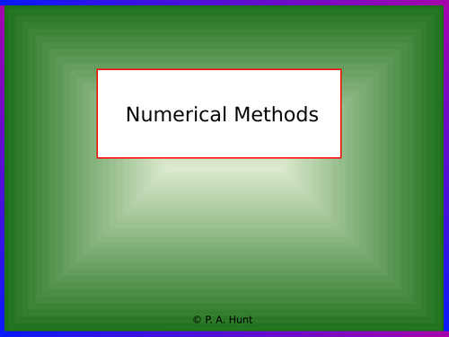 Numerical Methods (A-Level Maths/Further Maths)