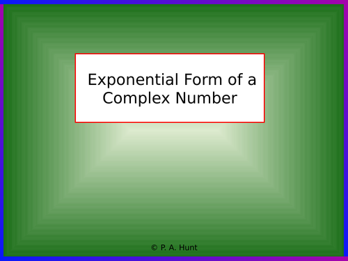 Exponential Form of a Complex Number (A-Level Further Maths)