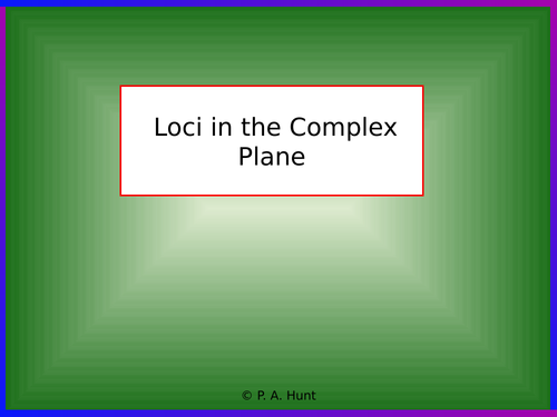 Loci in the Complex Plane (A-Level Further Maths)