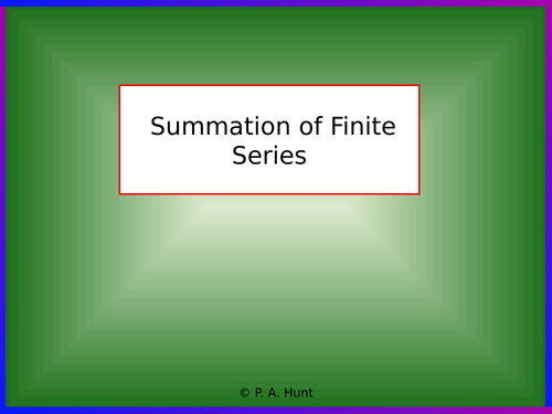The Method of Differences (A-Level Further Maths)