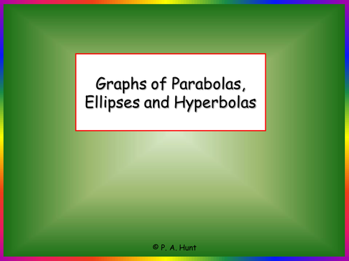 Parabolas, Ellipses and Hyperbolas