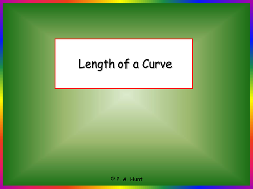 length-of-a-curve-teaching-resources