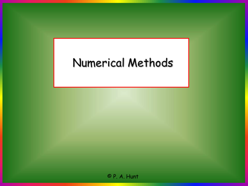 Numerical Methods