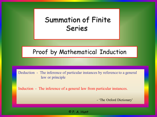 Proof by Mathematical Induction