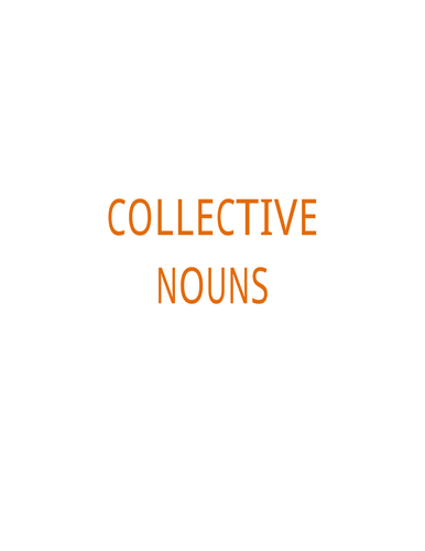 Collective Nouns