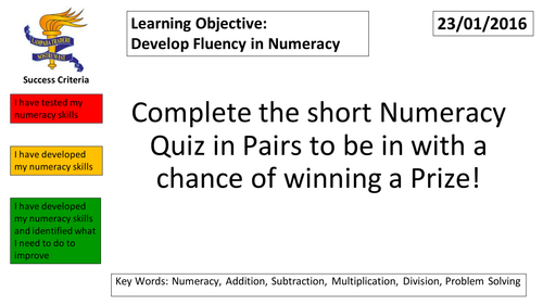 Numeracy Quiz