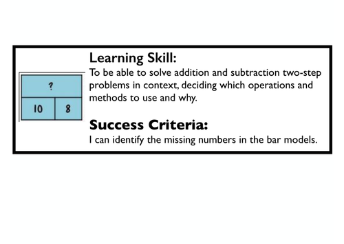 BAR MODEL - KS2 - NEW CURRICULUM