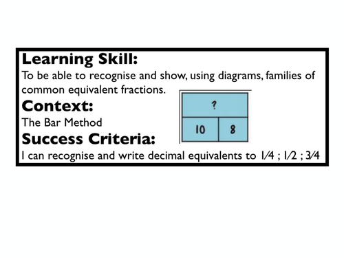 FRACTIONS OF NUMBER USING THE BAR MODEL