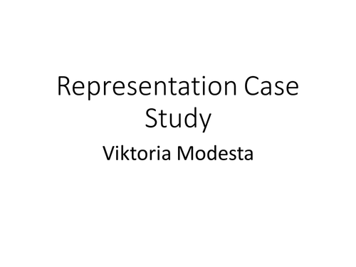 MS1 Representation Case Study: Viktoria Modesta