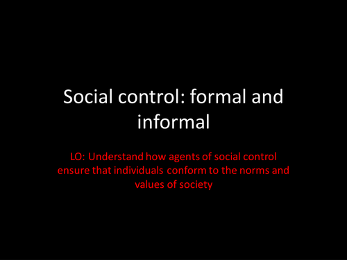 GCSE Sociology - Social Control B671