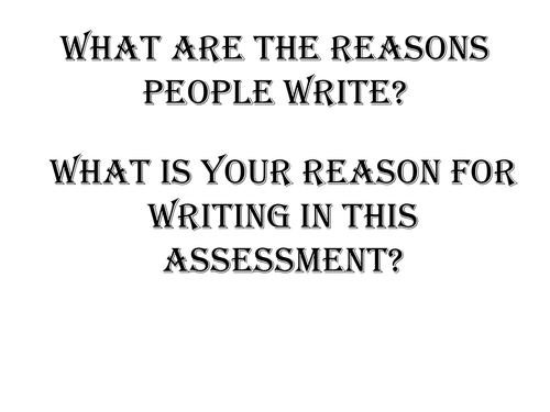 Writing to describe and build an image in the reader's mind