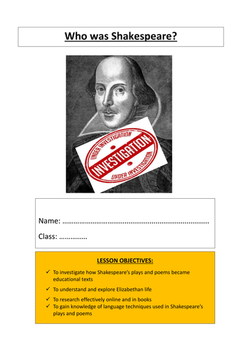 Shakespeare Research Booklet