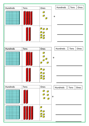 Year 2 Addition Resources- Extended Column Method