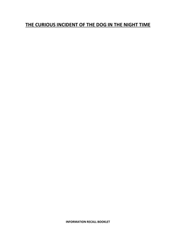 THE CURIOUS INCIDENT OF THE DOG IN THE NIGHT TIME