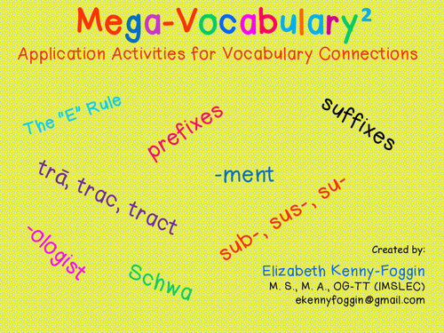 Know the Code: Mega-Vocabulary "2" Application  Activities 