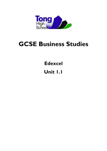 COMPLETE RESOURCE GCSE BUSINESS EDXECEL 1.1 REVISION GUIDE AND WORKBOOK